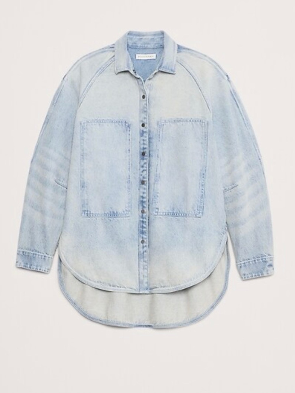Light Blue Denim Oversized Shirt for - Casual Button-Up. New never worn